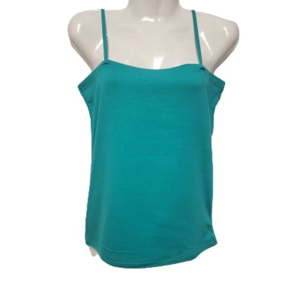 TURQUOISE Green Spaghetti Strap Camisole Tank Top - New Without Tags- One Size - Picture 1 of 10